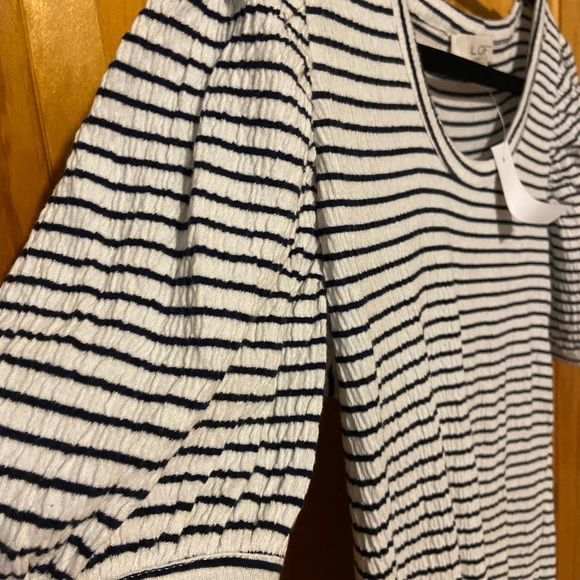 Navy and white stripe top - Picture 2 of 4
